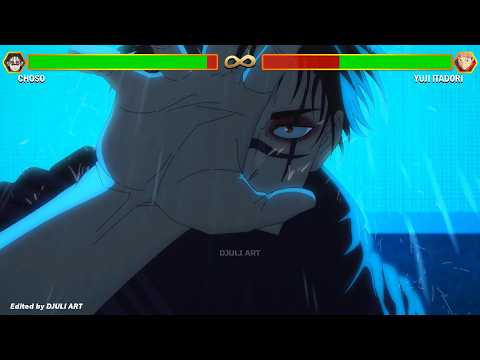 Yuji VS Choso With Healthbars - Jujutsu Kaisen