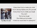 Avril Lavigne - Too Much to Ask (Lyric Video)