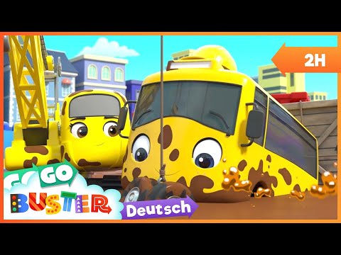 Buster Baustelle – Im Matsch steckengeblieben | Go Buster Deutsch | Cartoons für Kinder