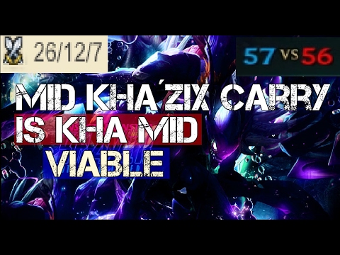 Kha´Zix Mid Solo Carry. Is Kha Mid VIable? (LoL) (Kha Sec)