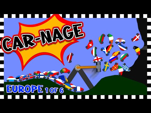 Car-Nage Race Europe - Algodoo Car Race