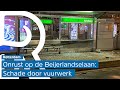 Jongeren richten schade aan op de Beijerlandselaan, ME voert charges uit