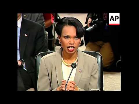 Condoleza Rice arrives to testify for 9 11 commission