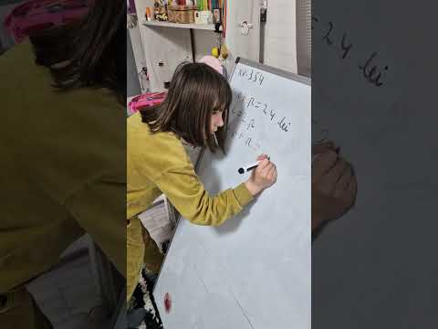 Isadora rezolva o problema pentru clasa a III-a  din Gazeta Matematica