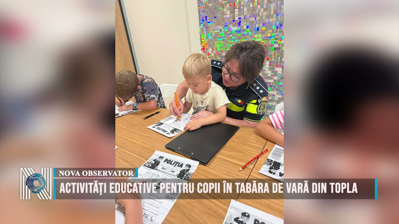 Activități educative pentru copii în tabăra de vară din Topla
