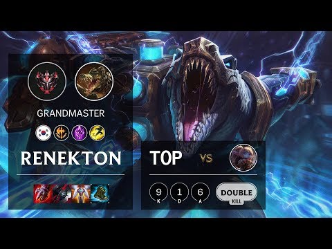Renekton Top vs Poppy - KR Grandmaster Patch 10.6