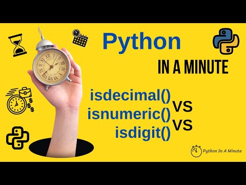 Python Isnumeric Vs Isdigit