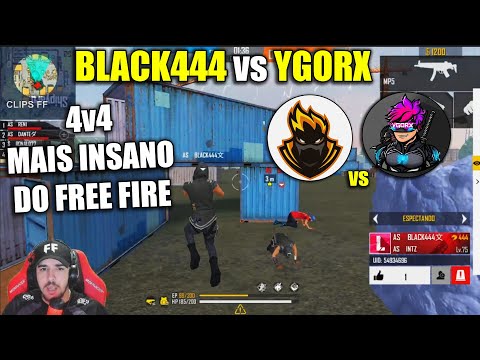 BLACK444 vs YGORX O 4x4 MAIS INSANO DO FREE FIRE - CLIPS FF