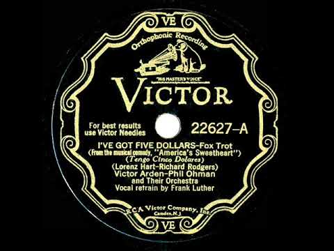 1931 Arden & Ohman - I’ve Got Five Dollars (Frank Luther, vocal)