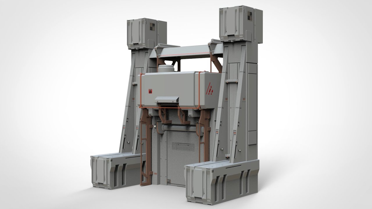 Sci-fi architectural element 11 3D Model