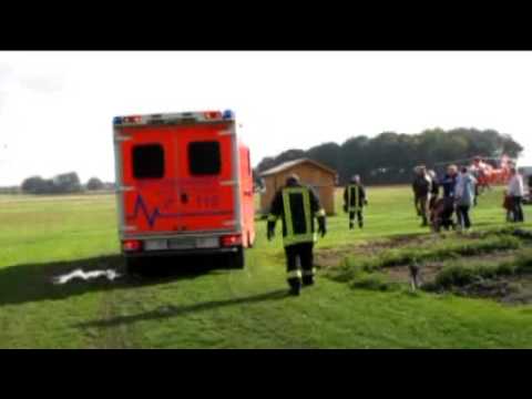 Hille: 22-Jähriger bei Verkehrsunfall schwer verletzt