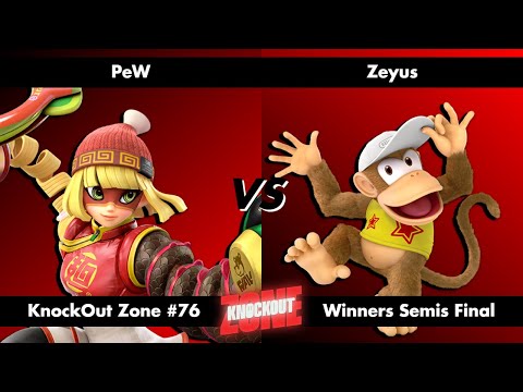 KnockOut Zone #76 - SSBU Winners Semis Final - PeW (Min Min) vs Zeyus (Diddy Kong)