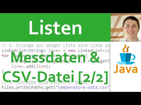 💻 JAVA | Listen 15 - Beispiel: Messdaten und CSV-Dateien [2/2] (Lösung als Demo)