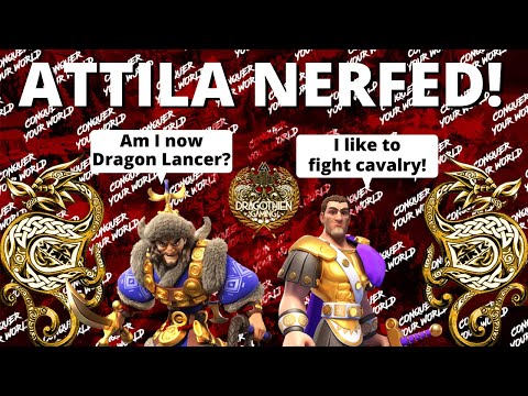 ATTILA NERFED AND CONSTANTINE BUFFED! AOE CHANGES BREAKDOWN! - Rise of Kingdoms