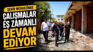 Şehir Merkezinde Çalışmalar Eş Zamanlı Devam Ediyor