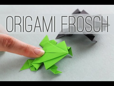 Origami Frosch falten - origami frog - Anleitung - Talu.de