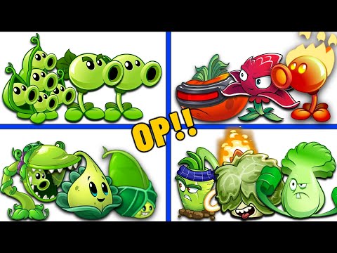 PVZ2 - 4 SUPER Team Plants Vs. 4 Team Zombies! - Team So OP!!!