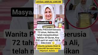 Download lagu WANITA P4L3STIN4 BERUSIA 72 TH BERHASIL MENYELSA1KAN HAFAL4N AL-QURAN. mp3