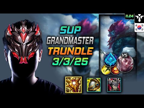 GrandMaster Trundle Support vs Rakan - 천상계 서폿 트런들 솔라리 빙결 - LOL KR 11.24