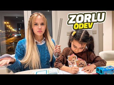 KARNE ÖNCESİ ÖDEV VLOG! ÖYKÜ ZORLA ÖDEV YAPTI !? | Gamze Karta Öykü Karta
