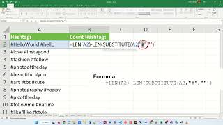 Download the video "Count How Many Times A Character Appears In A Cell - Excel Tips and Tricks"