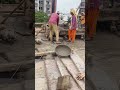 Indian Girl Doing Construction Work Very Fast