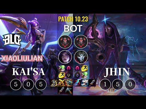 BLG xiaoliulian Kai'Sa vs Jhin Bot - KR Patch 10.23