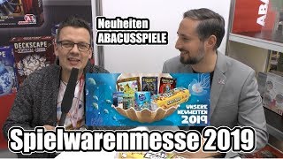 Spielwarenmesse 2019: ABACUSSPIELE Neuheiten (Crazy Eggz, Deckscape, Sherlock, 3 Secrets, ...)