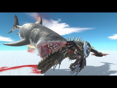 ARBS Death Run Mutant Megalodon vs Alien Trex Goro Giant Trex Hydra Animal Revolt Battle Simulator