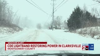 CDE Lightband restores power to affected customers in Clarksville, Montgomery County