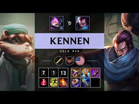 Kennen Mid vs Yasuo - NA Grandmaster Patch 25.15
