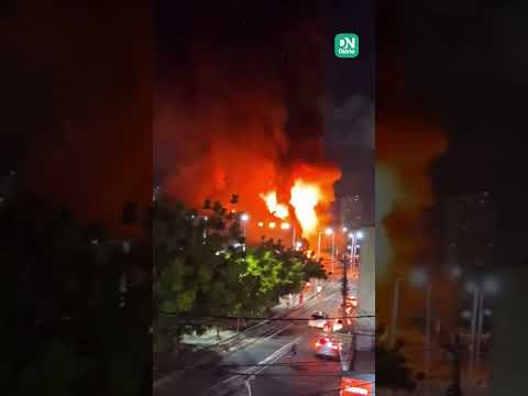 Incêndio atinge sucata do Chico Alves em Fortaleza; veja vídeo