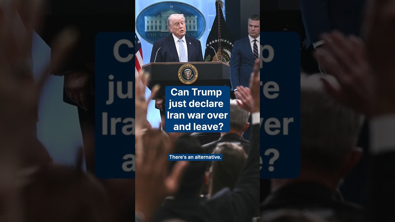 Can Trump just declare Iran war over and leave?