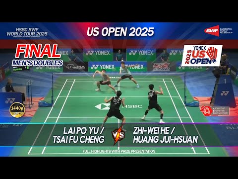Final - MD | US Open 2025 | Lai Po Yu / Tsai Fu Cheng vs Zhi-Wei He / Huang Jui-Hsuan  | Highlights