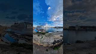 Walking through the port of Malta during a winter Mediterranean cruise aboard MSC World Europa