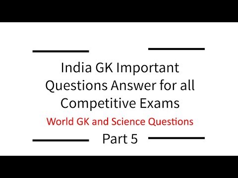 Top India GK Questions | World GK Questions | Top Science Questions Video