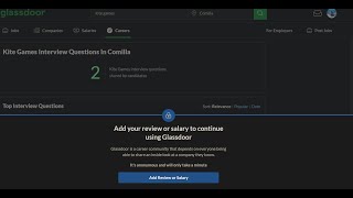 "Add your review or salary to continue using Glassdoor" will go away in one step