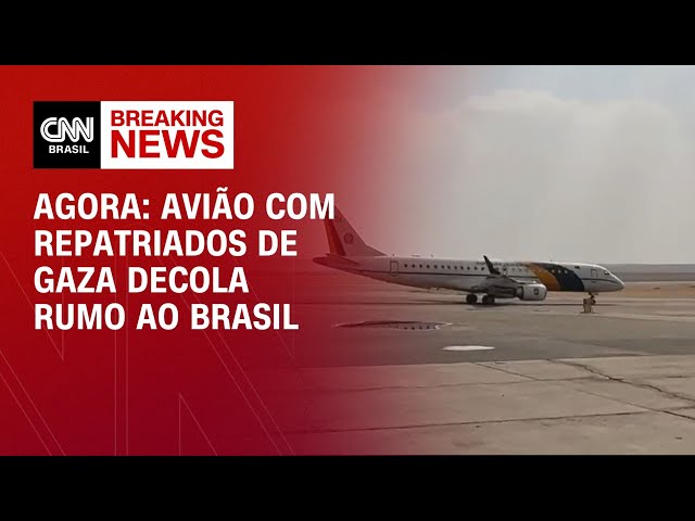 Agora: avião com repatriados de Gaza decola rumo ao Brasil | CNN NOVO DIA