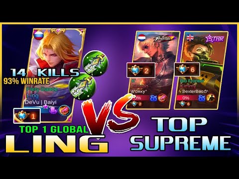 God of Ling?! Top 1 Global Ling vs Top 2 Supreme Gusion and Top 6 Supreme Kimmy | Mobile Legends