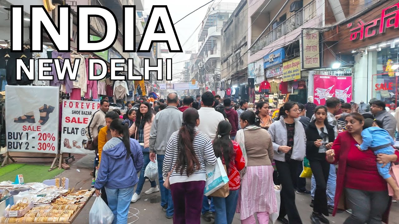 Immersive street-level walking tour through Delhi (Market 12), India, showcasing authentic urban landscapes, local architecture, and the vibrant atmosphere of the city's neighborhoods