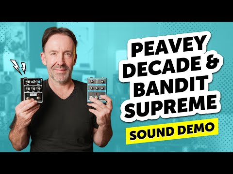 Peavey Bandit Supreme Teal Stripe Preamp Pedal image 4