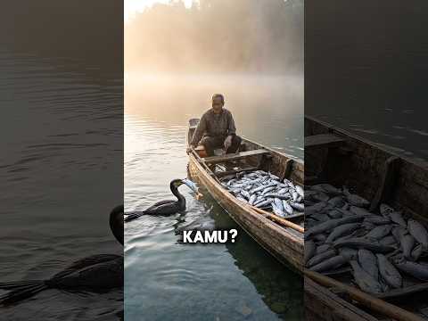 Burung Kormoran di Dunia Nelayan #kormoran #membantu #nelayan