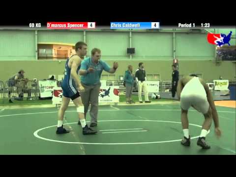 D`marcus Spencer vs. Chris Caldwell at 2013 ASICS University Nationals - GR