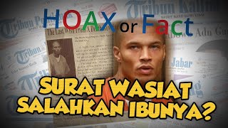 Hoax or Fact: Sebelum Mati Disetrum, Terpidana Mati Ini buat Surat Wasiat untuk Menyalahkan Ibunya?