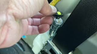 How to Replace seatbelt after accident or Air Bag deployment stuck frozen seatbelt Toyota Corolla