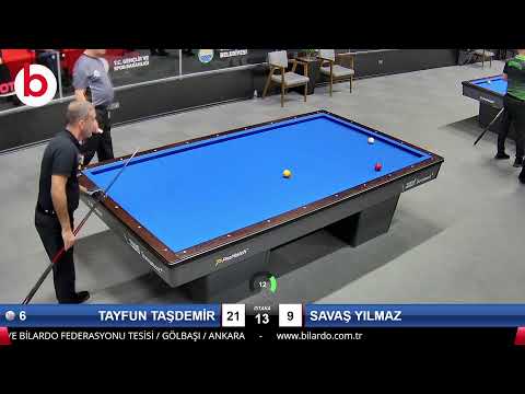 TAYFUN TAŞDEMİR & SAVAŞ YILMAZ Bilardo Maçı - 2022 1.LİG PLAY-OFF-1.TUR