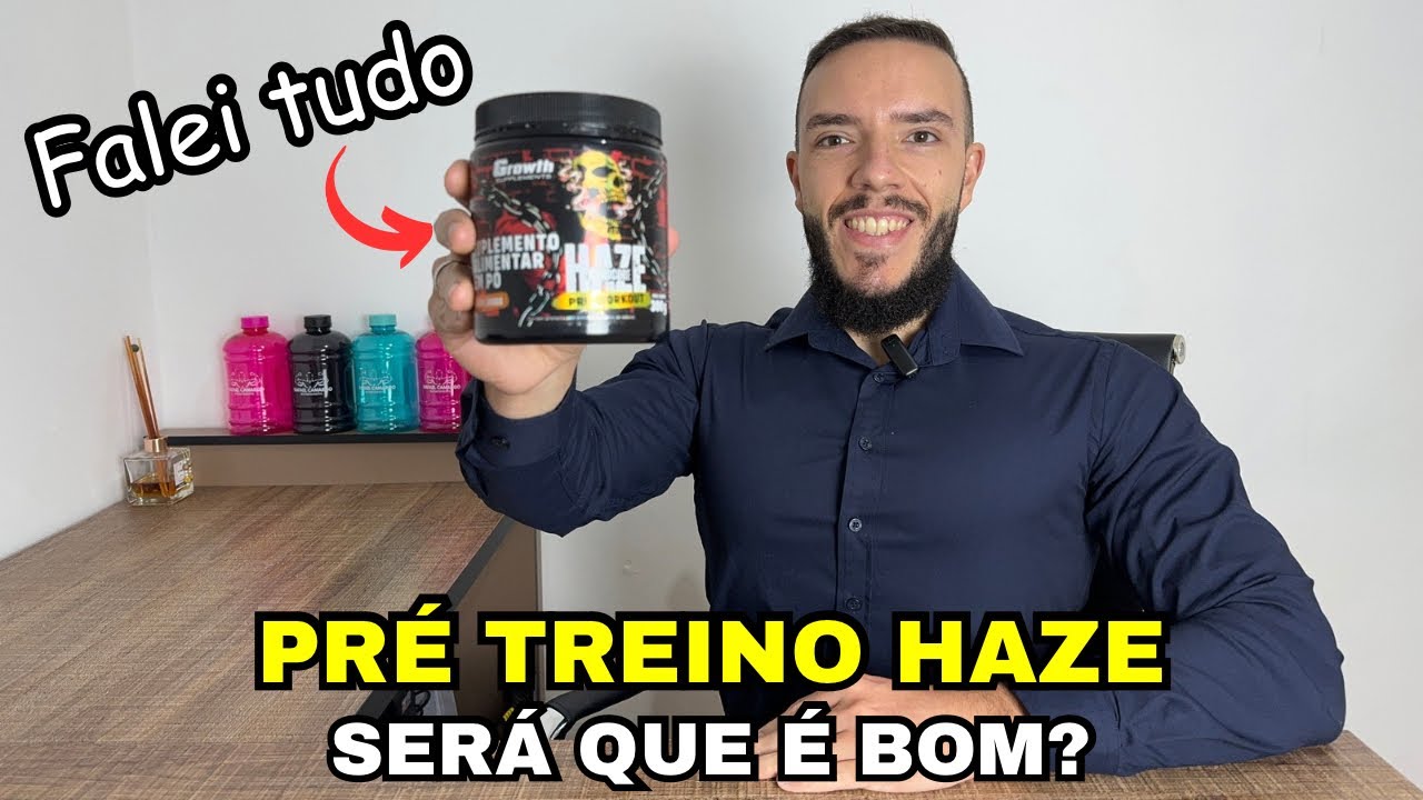 Miniatura da avaliação em vídeo de Pré-treino Growth Supplements Haze Hardcore 300g Melancia