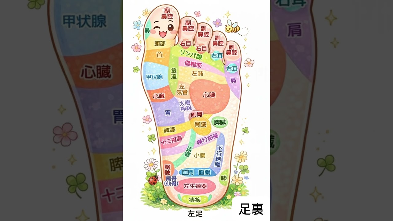 足裏反射区 #自律神経