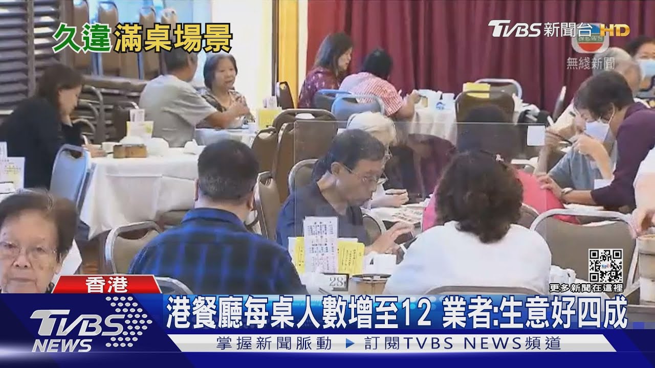 港餐廳每桌人數增至12 業者:訂單多四成