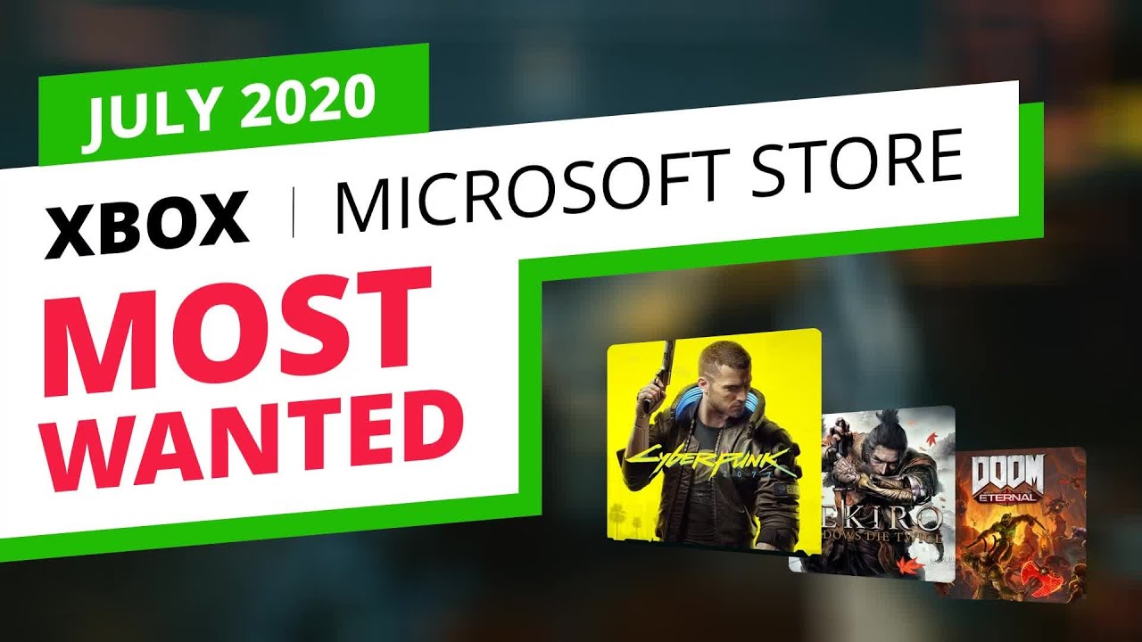 Most Wanted Xbox Games in the official Microsoft Store, July 2020
